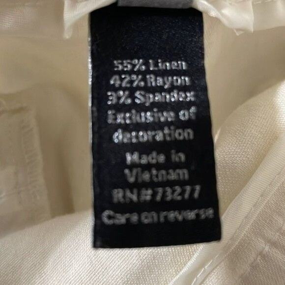 Apt 9 Linen Blend Embroidered Casual Shorts XL - Picture 8 of 8